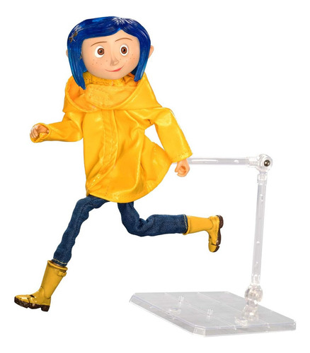 Figura De Acción Neca Coraline In Yellow Raincoat 7, De Pvc