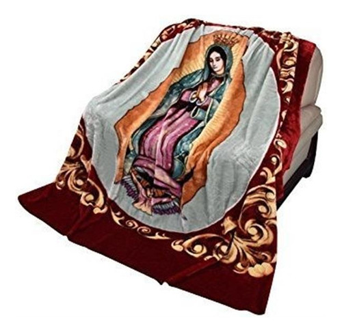 Virgen María Manta, 75  Wx90  H Santa Madre, Guadalupe Relig