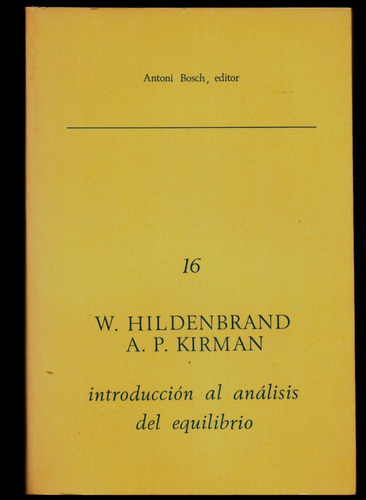  Introducción Al Análisis Del Equilibrio.
