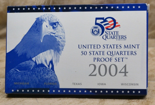 Usa Colección Quarters De Estados 2004 S Proof, En Caja.