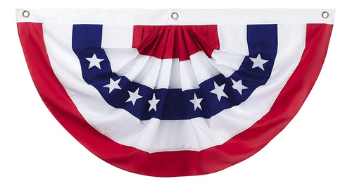 Abanico Plegado Bandera Americana De 3 X 6 Pies, Bander...