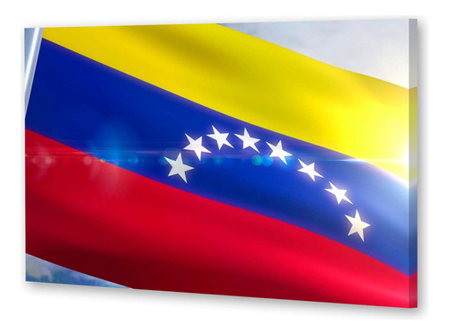 Cuadro Canvas Bandera De Venezuela Pais Latinoamerica M5