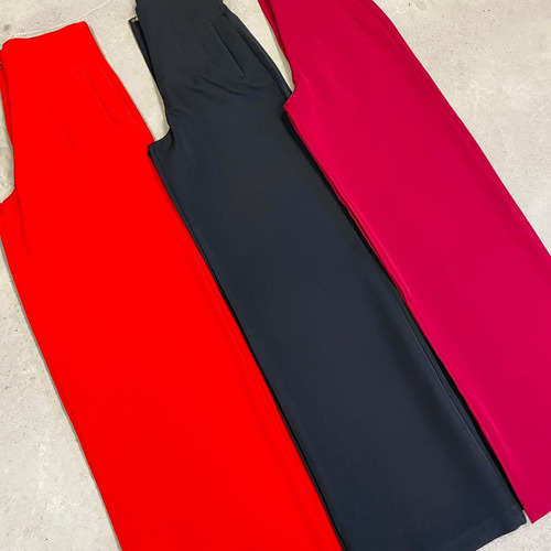 Pantalón Con Pinzas Acampanado Ancho De Vestir Para Mujer