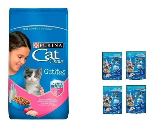 Cat Chow Gatito 8k + 4 Sachet + Envio Gratis