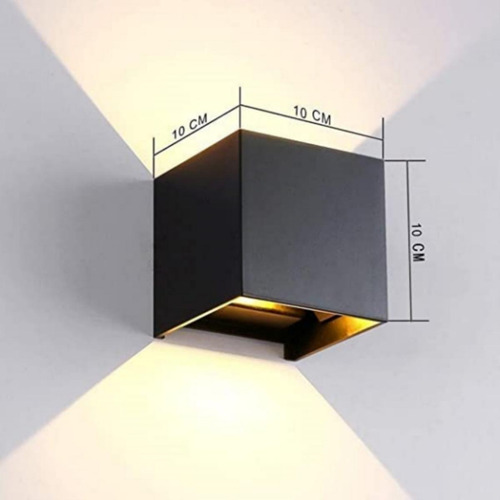 Pack 3 Luz Foco Aplique Para Pared Led Exterior Cubo Alumbra