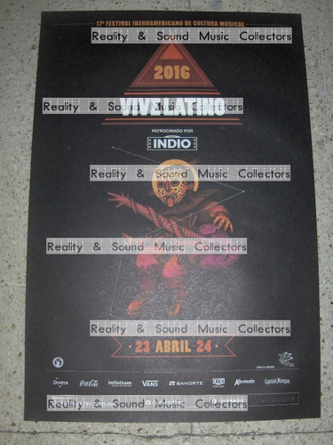 Vive Latino 2016 Poster Modelo 3 Xvii Edicion Del Festival X