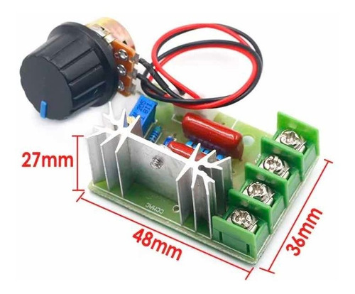 Imagen 2 de 3 de Modulo Regulador Velocidad Motores Y Luces 220v