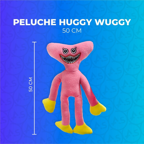 Imagen 2 de 10 de Peluche Huggy Wuggy Kissy Missy Muñeco Mediano 50cm