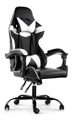 Silla Gamer Lumax Modelo Rom Super Oferta Negro/blanco