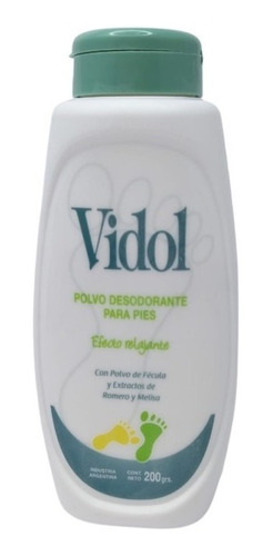 Vidol Polvo Talco Desodorante Para Pies Fecula X200grs