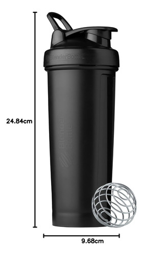 Botella Coctelera 32 Oz Para Batidos De Proteínas Negra