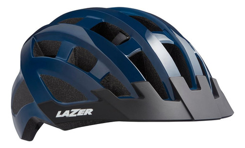 Capacete Shimano Lazer Mtb Compact Tam Unico Azul Escuro