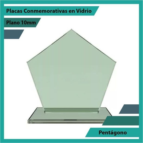 Placa De Vidrio Referencia Pentágono Pulido Plano 10mm