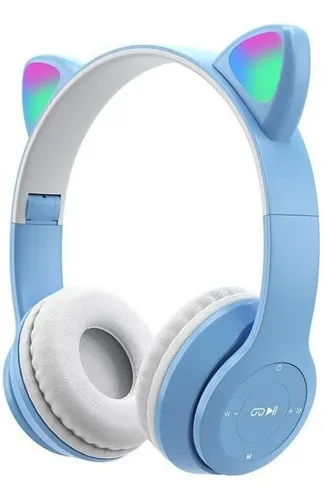 Auriculares Infantiles Con Orejas Gato Niños Popit Bluetooth