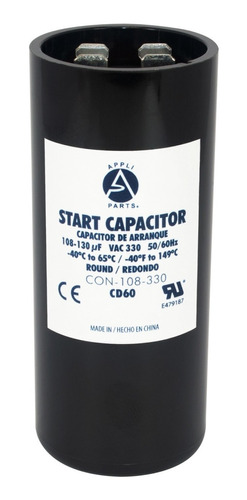 Condensador/ Capacitor De Arranque  108-130 Mfd 330v