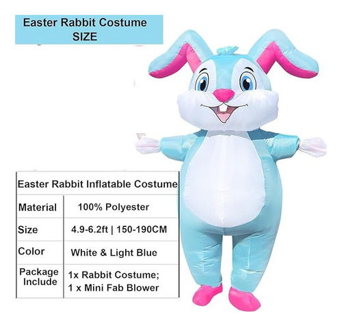 Disfraz Inflable De Conejo Para Cosplay, Disfraz De Conejo,