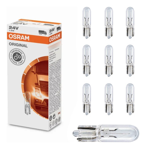 Kit 10 Lámparas T5 W1.2w Tablero Osram Piojito 24v Camion