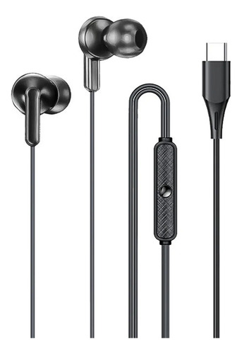 Audífonos Manos Libre Tipo C Awei Pc-25t Negro 1,2m