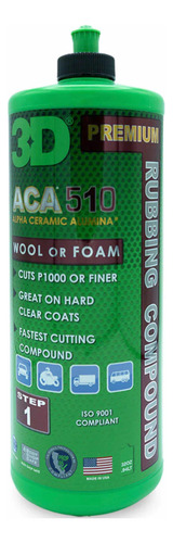 3d Aca 510 Pulimento De Corte Premium 32 Onzas