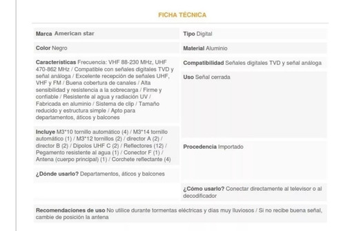 Antena Digital Tdt Exterior Para Tv Full Hd Lima Provincias