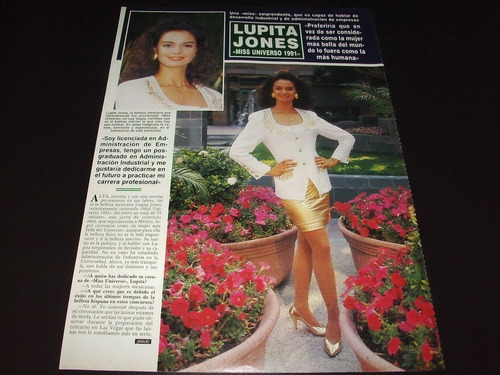 (r075) Miss Universo * Clipping Revista 1 Pg * 1991