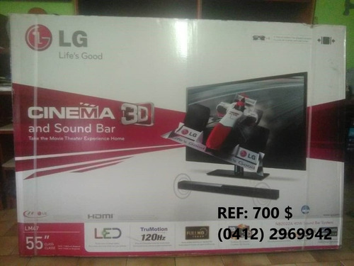 Imagen 1 de 4 de Televisor LG 3d Smart Led Full Hd Cinema 55lm4700 55