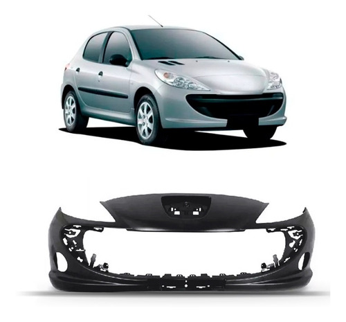 Parachoque Dianteiro Peugeot 207 2008 A 2012 Preto C/furo