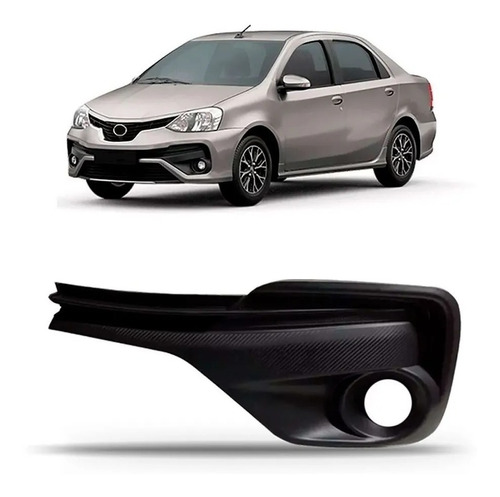 Moldura Milha Etios 2018 2019 2020 C/furo Motorista