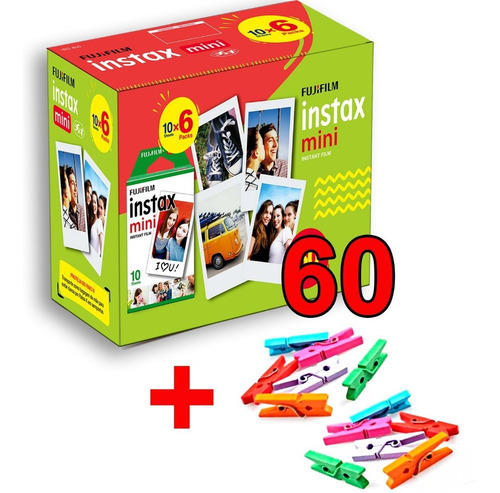 Filme Instax Mini Pack Com 60 Poses + Entrega + Rápida