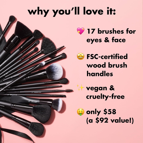 Set De Brochas De Maquillaje E.l.f. Ultimate De 17 Piezas Co