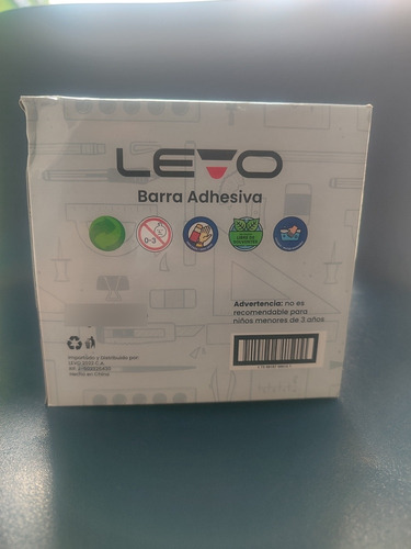 Pega En Barra Adhesiva Levo 36 Gr Con Glicerina 12 Unidades.