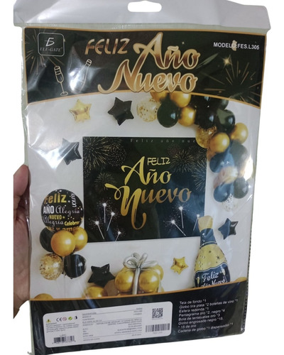 Set De Globos De Año Nuevo Incluye Mas De 50 Pzs