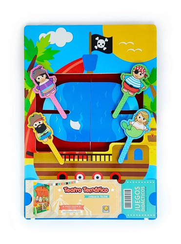 Teatro Temático Pirata De Títeres De Madera Pipikuku