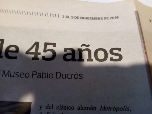 Nota - Aniversario Museo Del Cine Argentino - Clarin - (Usado)