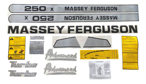 Jogo De Decalque Do Massey Ferguson 250x Advance     T024804