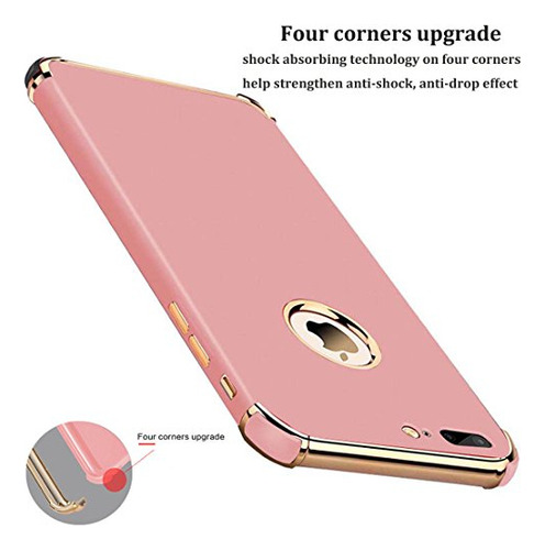 Funda Para iPhone 7 Plus Rose Delgado Flexible