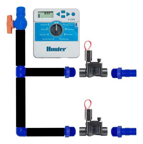 Kit Irrigação Automática Hunter 2 Setores Com Controlador