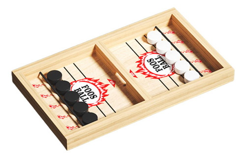 Juego De Hockey De Madera De Mesa, S Rojo Con 10 Ajedrez