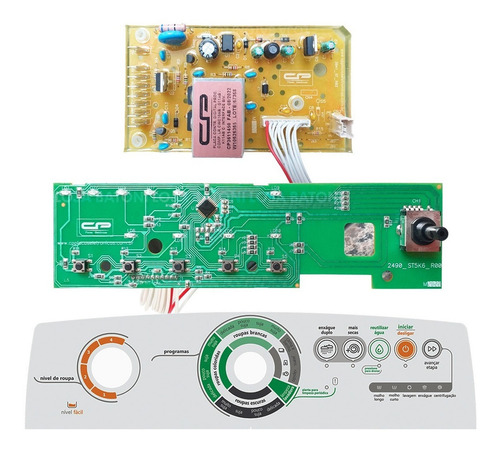 Kit Placa Maquina De Lavar Consul Facilite CWC10 CWG11 Com Adesivo 127/220v