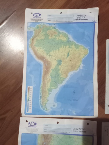 Mapas Escolares Argentina Planisferio Europa America Packx10