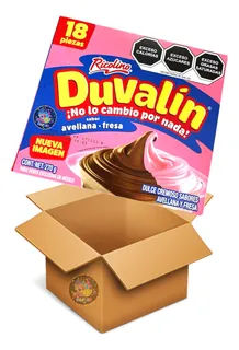 Ricolino Duvalin Sabor Avellana Con Fresa 3 Pack De 18 Pz