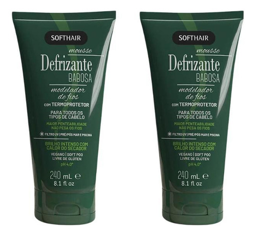 Defrizante Soft Hair 240 Ml Babosa-kit C/2un