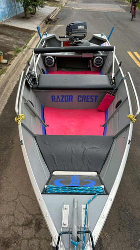Barco Alumínio Lancha Bote Pesca Motor De Popa Carreta