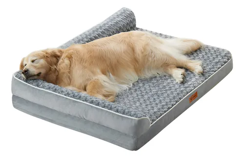 Cama Pet Grande Caminha Cachorros Suporte Cervical Espuma de Orto...