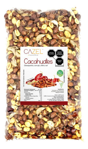 Cacahuate Con Ajo Y Chile De Árbol Botana Oaxaqueña 500g