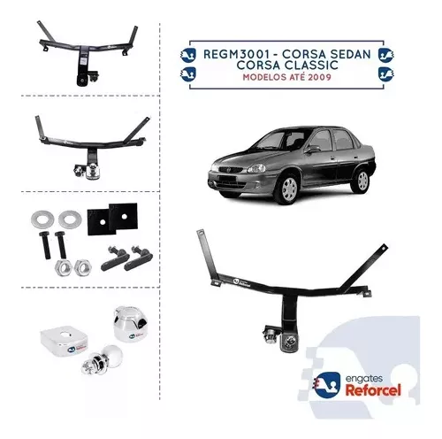 Engate Reboque Corsa Classic Fixo - General car