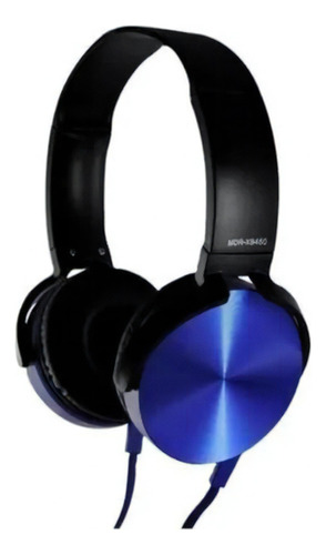 Audífonos Diadema Stereo Extra Bass 3.5mm Micrófono Manos Li Color Azul