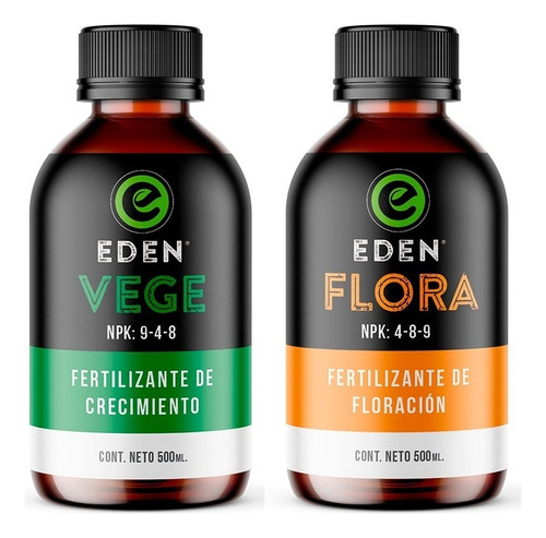 Fertilizante Eden Vege Y Flora 500cc Combo Desarrollo