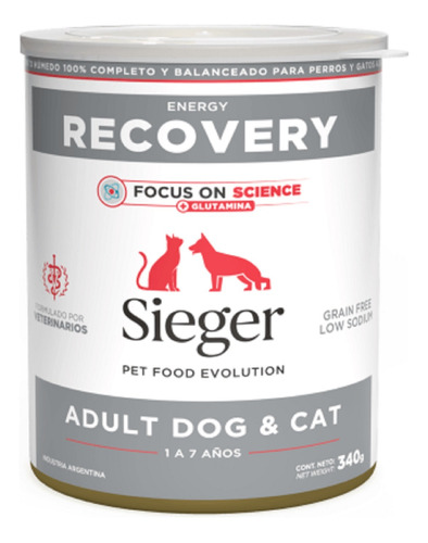 Sieger Energ Recovery Perro/gato Adulto Pack 12 X Lata 340 g