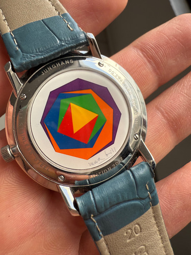 Reloj Junghans Cuarzo Azul Plateado Blanco (Usado)